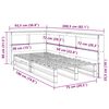 vidaXL Massivholzbett mit Regal ohne Matratze Wachsbraun 75x190 cm