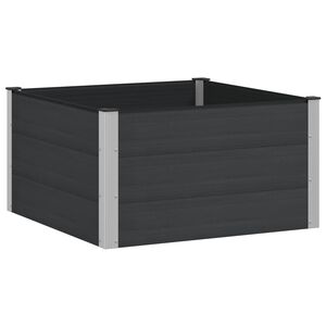vidaXL Hochbeet Schwarz 100 x 100 x 54 cm