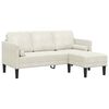 vidaXL Sofa Set mit Kissen 2 pcs Creme Polyester