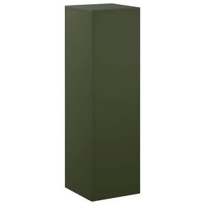 vidaXL Pflanzenst&auml;nder Olivgr&uuml;n 30 x 30 x 100 cm Wetterfeststahl