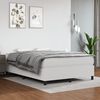 vidaXL Boxspringbett mit Matratze Wei&szlig; 140x190 cm Kunstleder