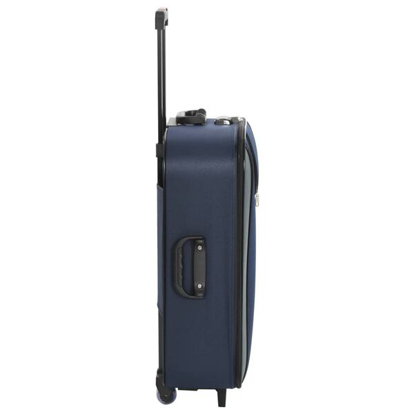vidaXL Weichgep&auml;ck Trolley-Set 3-tlg. Marineblau Oxford-Gewebe