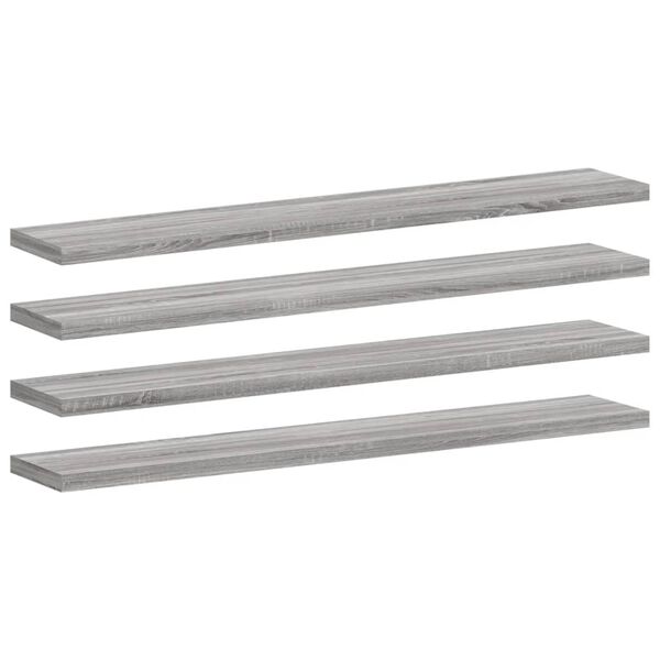 vidaXL Wandregale 4 Stk. Grau Sonoma 60x10x1,5 cm Holzwerkstoff