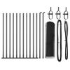 vidaXL Sechseckzaun mit Betonsockel 25 x 0,5 m PVC-beschichteter Stahl