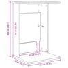 vidaXL Beistelltisch Altholz 40 x 38 x 62,5 cm Holzwerkstoff