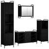 vidaXL Badezimmerschrank-Set 4 stk. Schwarz Eichen-Optik