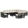 vidaXL Gartensofa-set 14 stk. Schwarz und Cremewei&szlig; Poly-Rattan