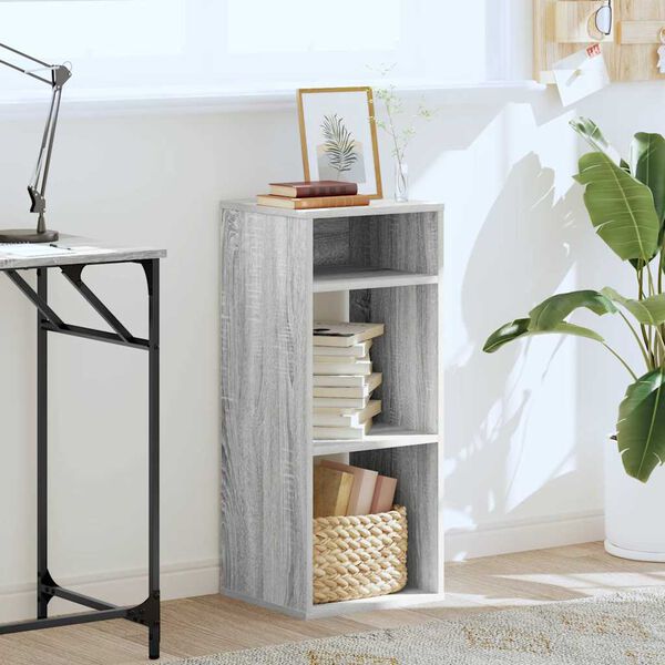vidaXL Bücherregal Grau Sonoma 34x31x80 cm Holzwerkstoff