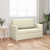 vidaXL Schlafsofa 110cm Creme Kunstleder