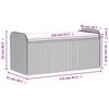 vidaXL Sitzbank mit Stauraum & Kissen Grau 115x51x52 cm Poly Rattan