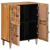vidaXL Sideboard mit Speicher Natur 60 x 33 x 75 cm Massivholz Mango