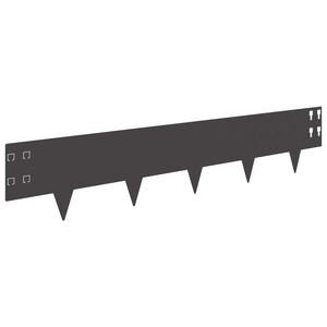 vidaXL Raseneinfassung 20 stk. 100 x 20 cm Stahl Schwarz