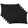 vidaXL Kissenbezug 6 stk. HEERLEN Schwarz 30 x 50 cm Stoff