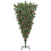 vidaXL Umgedrehter Kunst Weihnachtsbaum mit Kugelset Gr&uuml;n 180 cm PVC