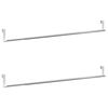 vidaXL Gardinenstangen 2 Stk. Wei&szlig; und Silbern 60-105 cm Aluminium