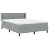 vidaXL Boxspringbett mit Matratze Hellgrau 190 x 140 cm Polyester