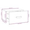 vidaXL Wand-Nachttisch Honigbraun 40x29,5x22 cm