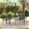 vidaXL Garten Essgruppe 5 pcs Schwarz Poly-Rattan