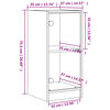 vidaXL Beistellschrank mit Glast&uuml;ren Grau Sonoma 35x37x75,5 cm