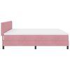 vidaXL Boxspringbett mit Matratze mit Kopfteil Rosa 200 x 200 cm Samt