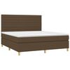 vidaXL Boxspringbett mit Matratze Dunkelbraun 160x200 cm Stoff