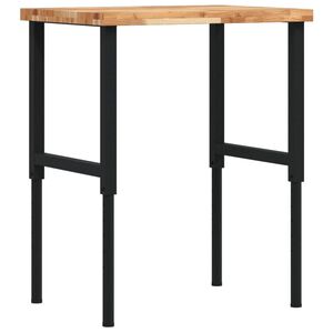 vidaXL Werkbank 80x60x(73-99,5) cm Massivholz Akazie Rechteckig