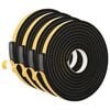 vidaXL Selbstklebendes Schaumstoffband 4 Stk. Schwarz 20mm x 5m