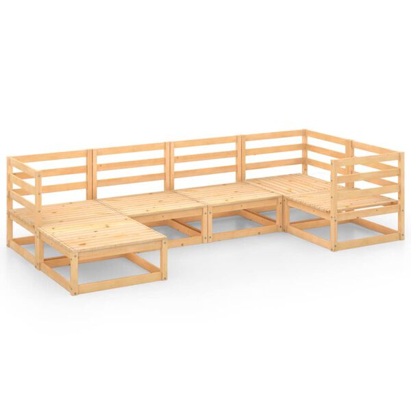 vidaXL 6-tlg. Garten-Lounge-Set Massivholz Kiefer