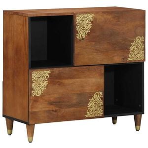 vidaXL Sideboard mit Regal Braun 80 x 33 x 75 cm Massivholz Mango