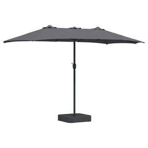 vidaXL Garten-Sonnenschirm Anthrazit 385 x 209 x 244 cm