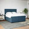 vidaXL Boxspringbett mit Matratze Blau 200x200 cm Samt