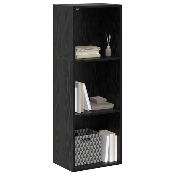 vidaXL B&uuml;cherregal Schwarz Eichen-Optik 40 x 30 x 114 cm Holzwerkstoff