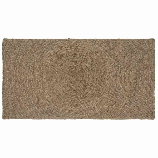 vidaXL Bereichsteppiche Rechtwinklig Grau 100 x 200 cm Jute