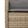 vidaXL 7-tlg. Garten-Essgruppe mit Kissen Beige Poly Rattan