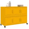 vidaXL Sideboard Senfgelb 100,5x39x72 cm Stahl