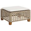 vidaXL 7-tlg. Garten-Sofagarnitur mit Kissen Beige Poly Rattan