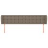 vidaXL Kopfteil mit Ohren Taupe 183x23x78/88 cm Stoff