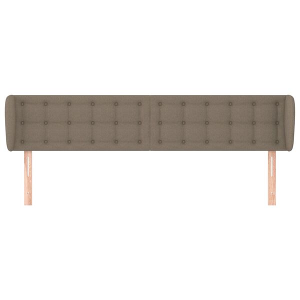 vidaXL Kopfteil mit Ohren Taupe 183x23x78/88 cm Stoff