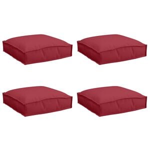 vidaXL Kissen 4 pcs Weinrot 40 x 40 x 8 cm Oxford-Stoff