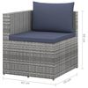 vidaXL 4-tlg. Garten-Lounge-Set Poly Rattan Grau und Anthrazit