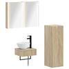 vidaXL Badezimmerschrank-Set 4 pcs Sonoma-Eiche 43 x 11,5 x 60,5 cm