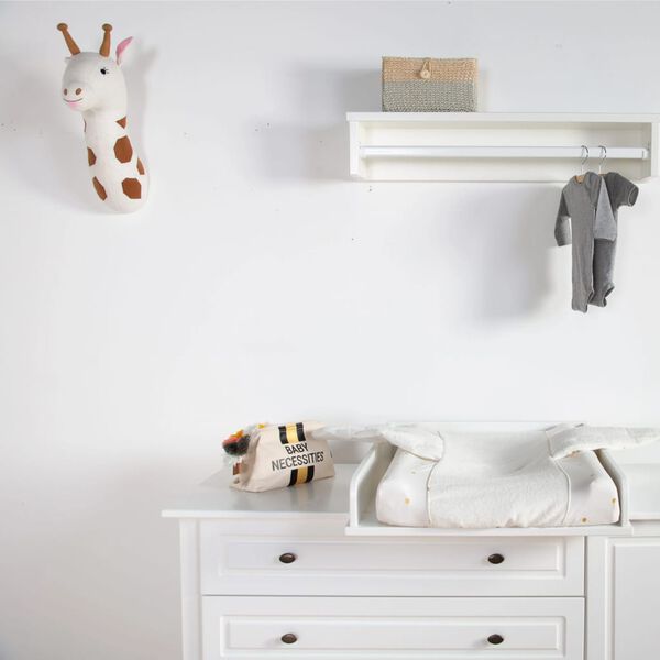 CHILDHOME Giraffen Kopf Wanddekoration Filz Ecru