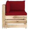 vidaXL 7-tlg. Garten-Lounge-Set mit Kissen Gr&uuml;n Impr&auml;gniertes Holz