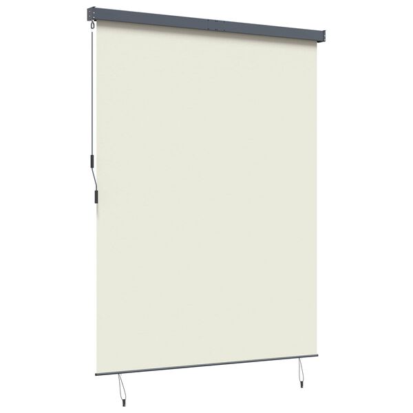 vidaXL Rollo mit Vorh&auml;ngen Creme 200 x 250 cm Stoff und Aluminium