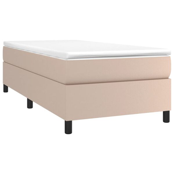 vidaXL Boxspringbettgestell Cappuccino-Braun 90x190 cm Kunstleder
