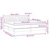 vidaXL Boxspringbett mit Matratze Hellgrau 180x220 cm Samt