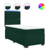 vidaXL Boxspringbett mit Matratze Dunkelgr&uuml;n 100x200 cm Samt