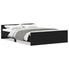 vidaXL Bettgestell ohne Matratze Schwarz Eichen-Optik 140x200 cm