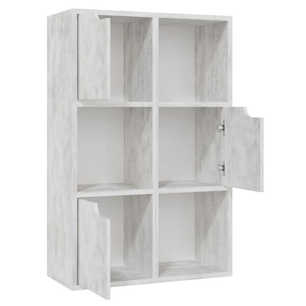 vidaXL B&uuml;cherregal Betongrau 60x27,5x88 cm Holzwerkstoff