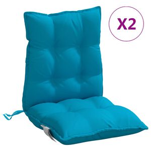 vidaXL Outdoor-Kissen 2 stk. Blau 100 x 50 x 7 cm